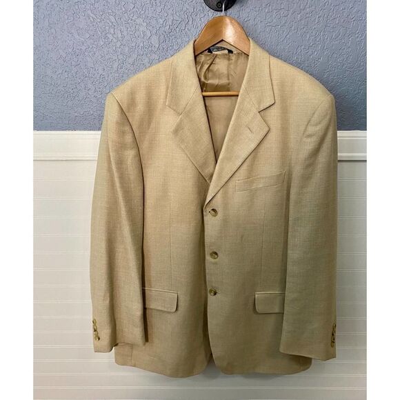 Vito Rufolo Men's Tan Button Down Blazer - Picture 1 of 12